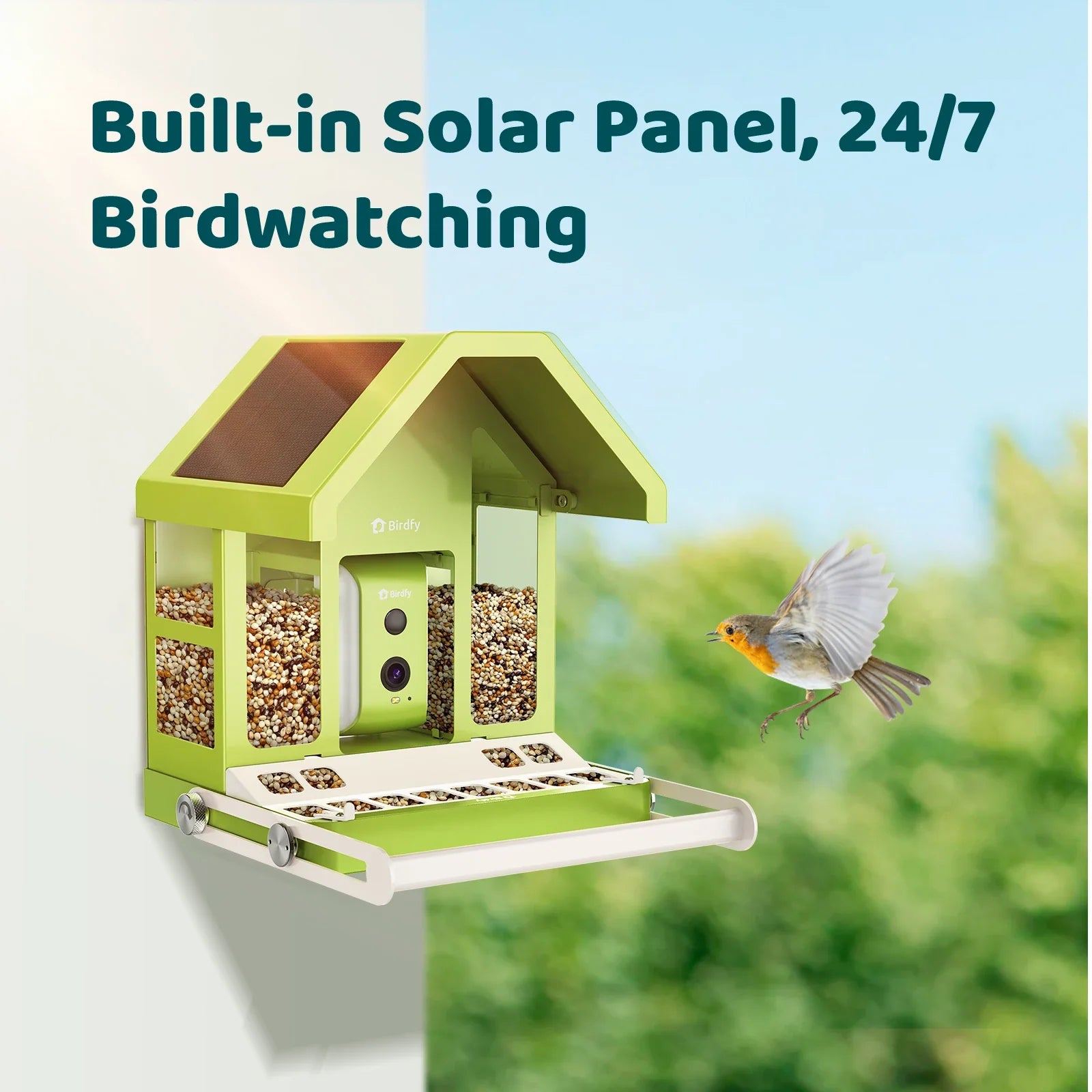 Birdfy Feeder Metal - Smart Metal Feeder with Camera