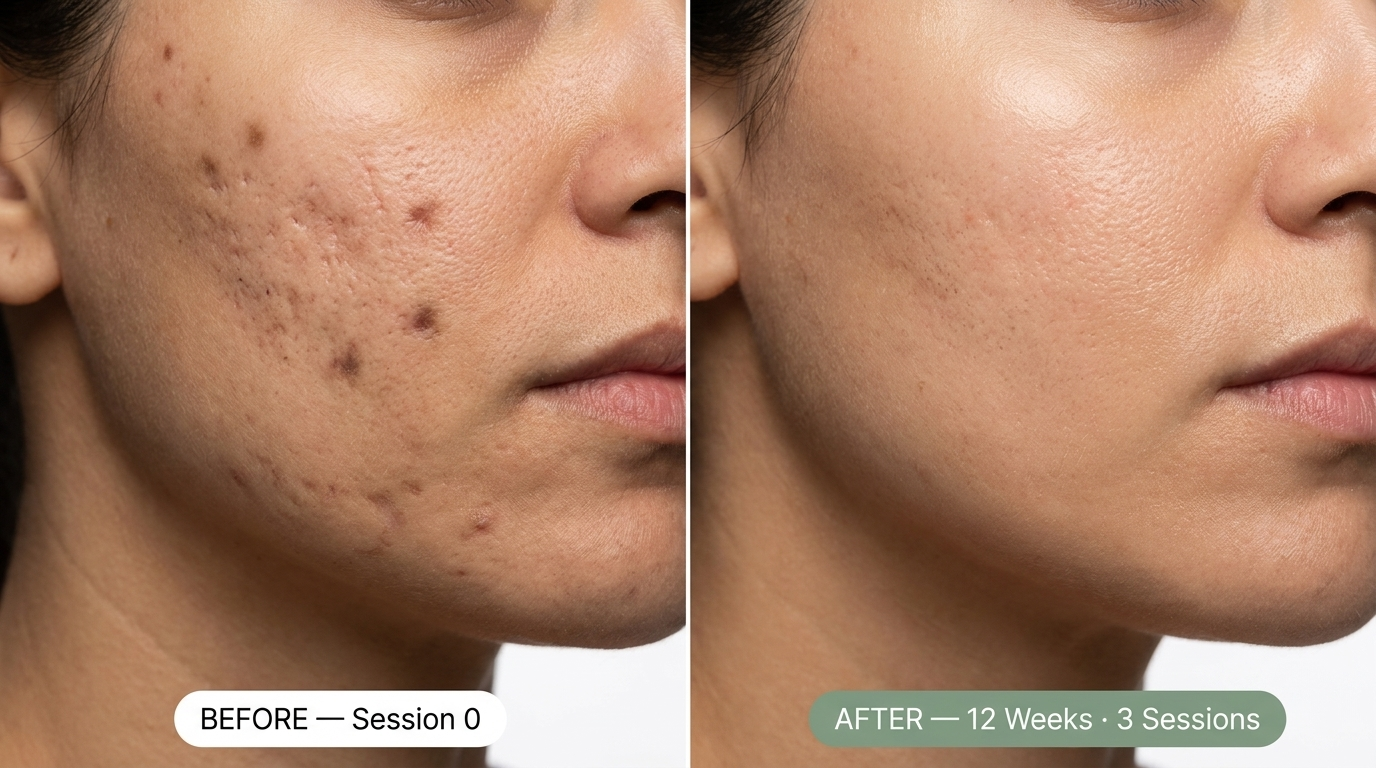 Before and after using Precisa Pen