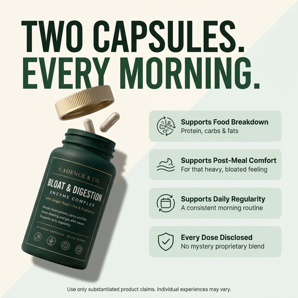 Feel Lighter After Meals With Daily Digestive Support.